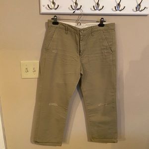 AG Adriano Goldschmied Women's Ex-Boyfriend Cropped Khakis